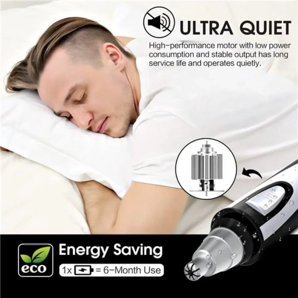 Ear and Nose Hair Trimmer Clipper Professional Painless Eyebrow & Facial Hair